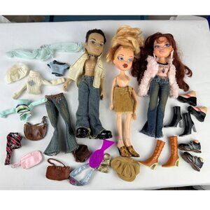 2002-2004 MGA Vintage Bratz Doll & Clothing Lot Phoebe Eitan Cloe
